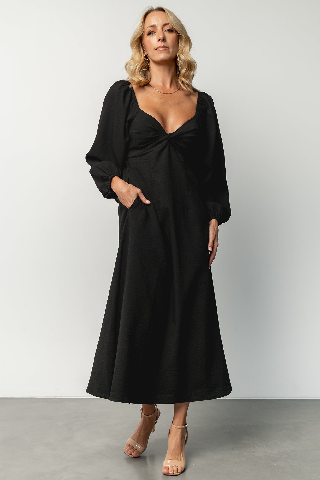 Rosalie Back Tie Dress | Black