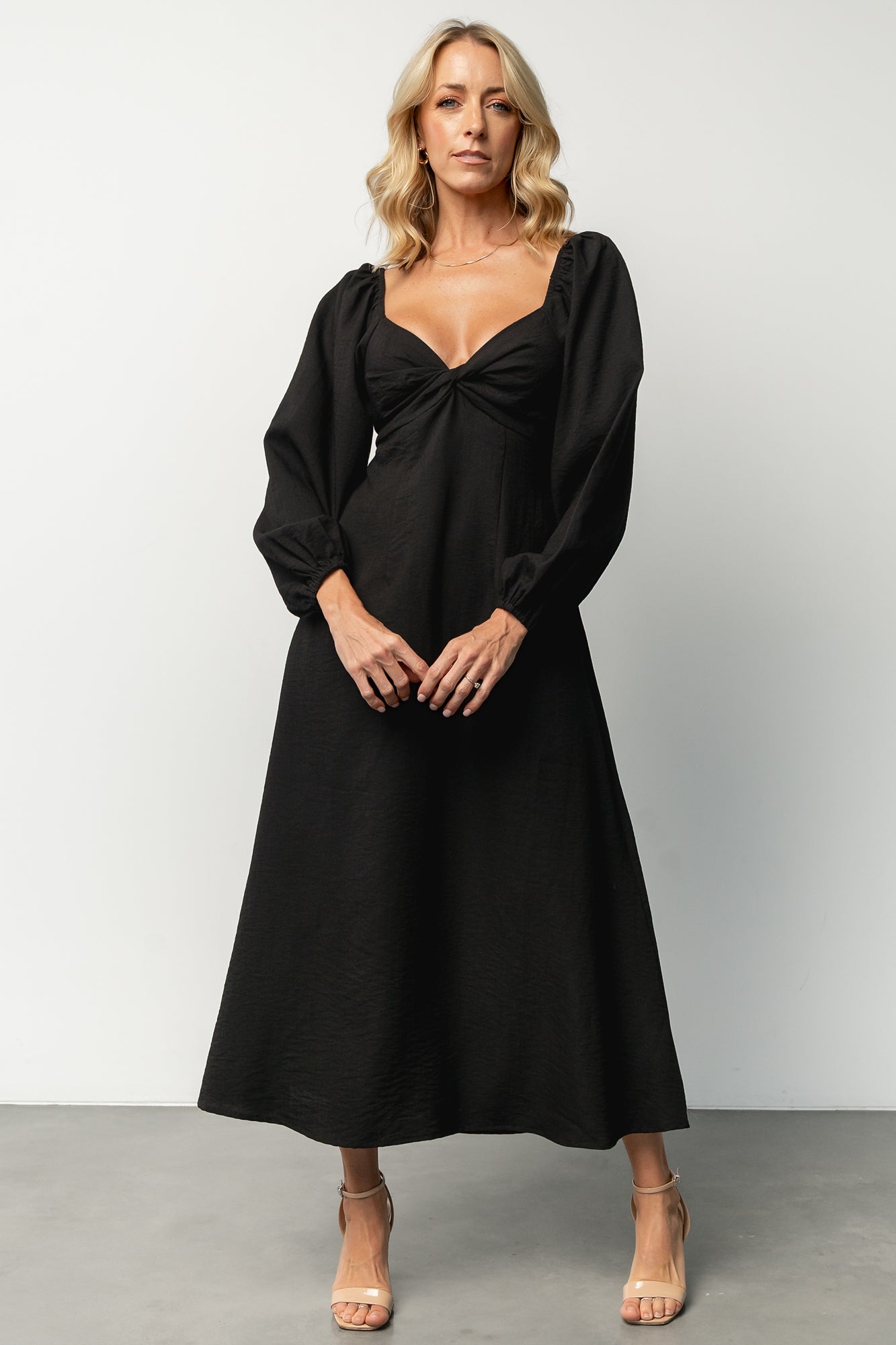 Rosalie Back Tie Dress | Black