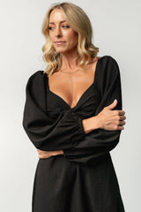 Rosalie Back Tie Dress | Black