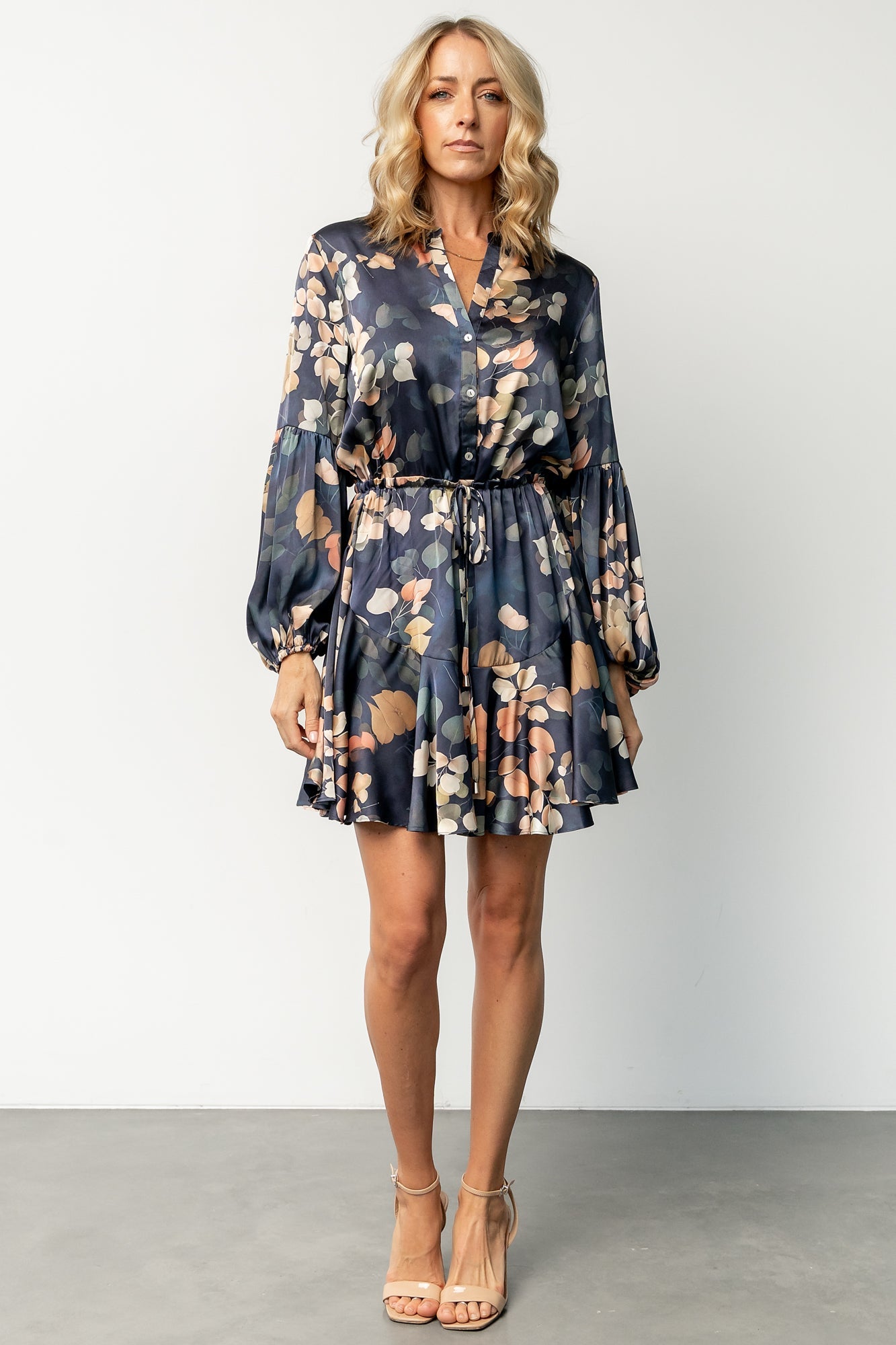 Venice Short Dress | Navy + Multi Floral
