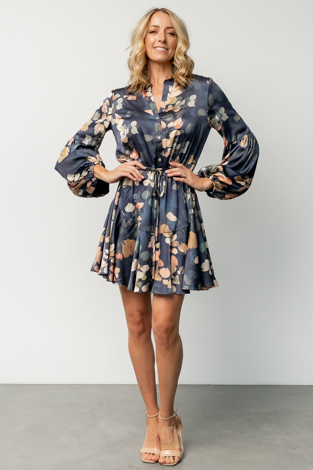 Venice Short Dress | Navy + Multi Floral
