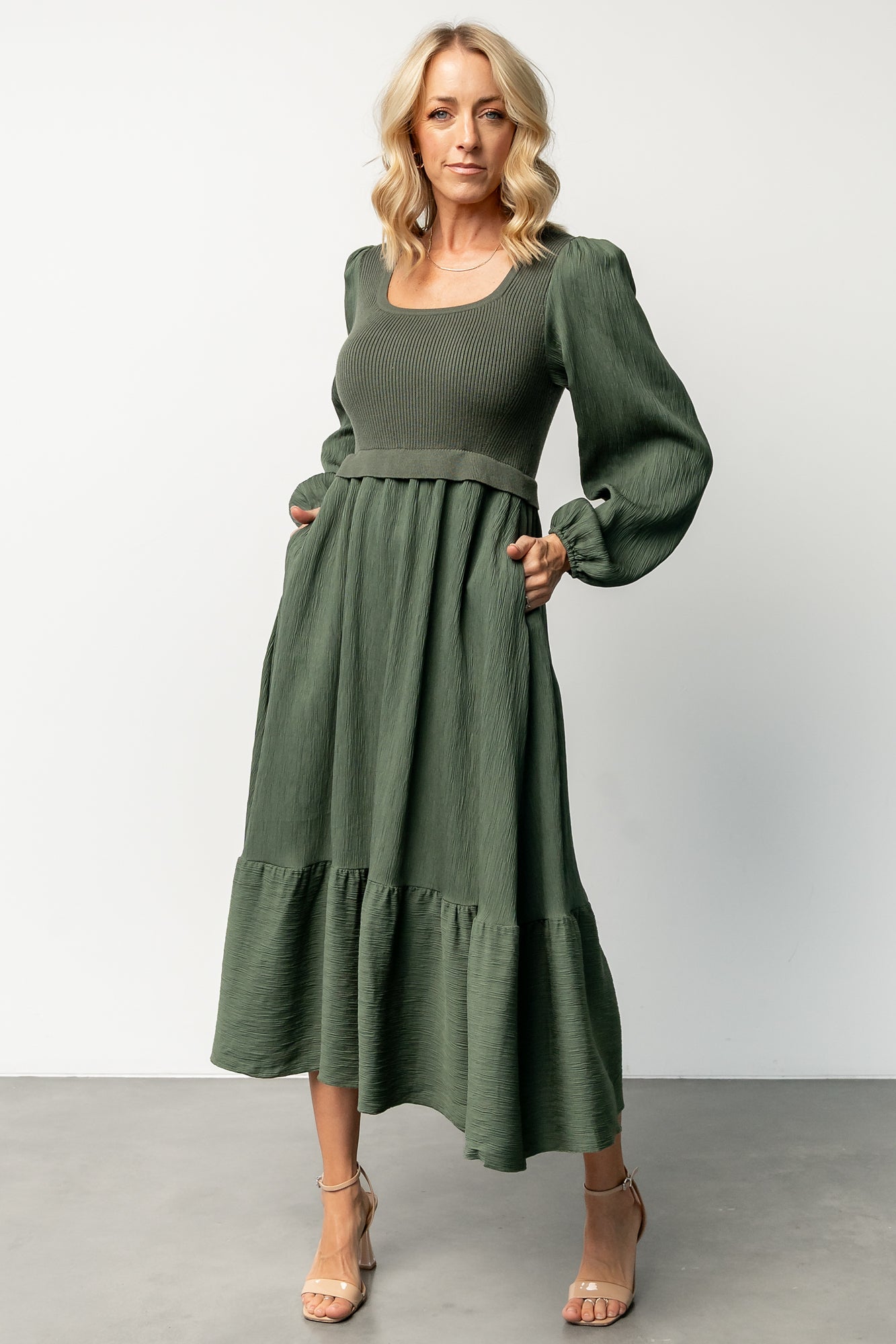 Alva Sweater Dress | Dusty Green