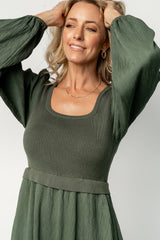 Alva Sweater Dress | Dusty Green
