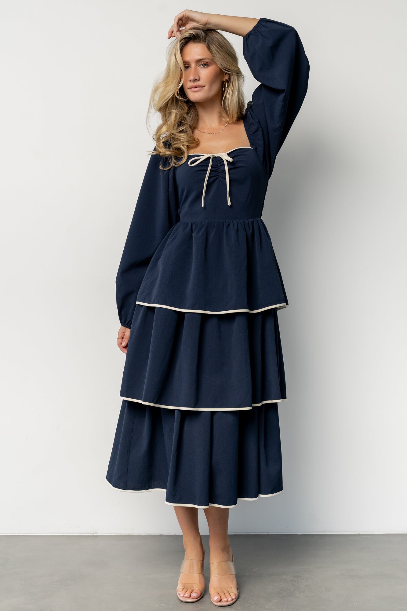 Barcelona Tiered Dress | Navy