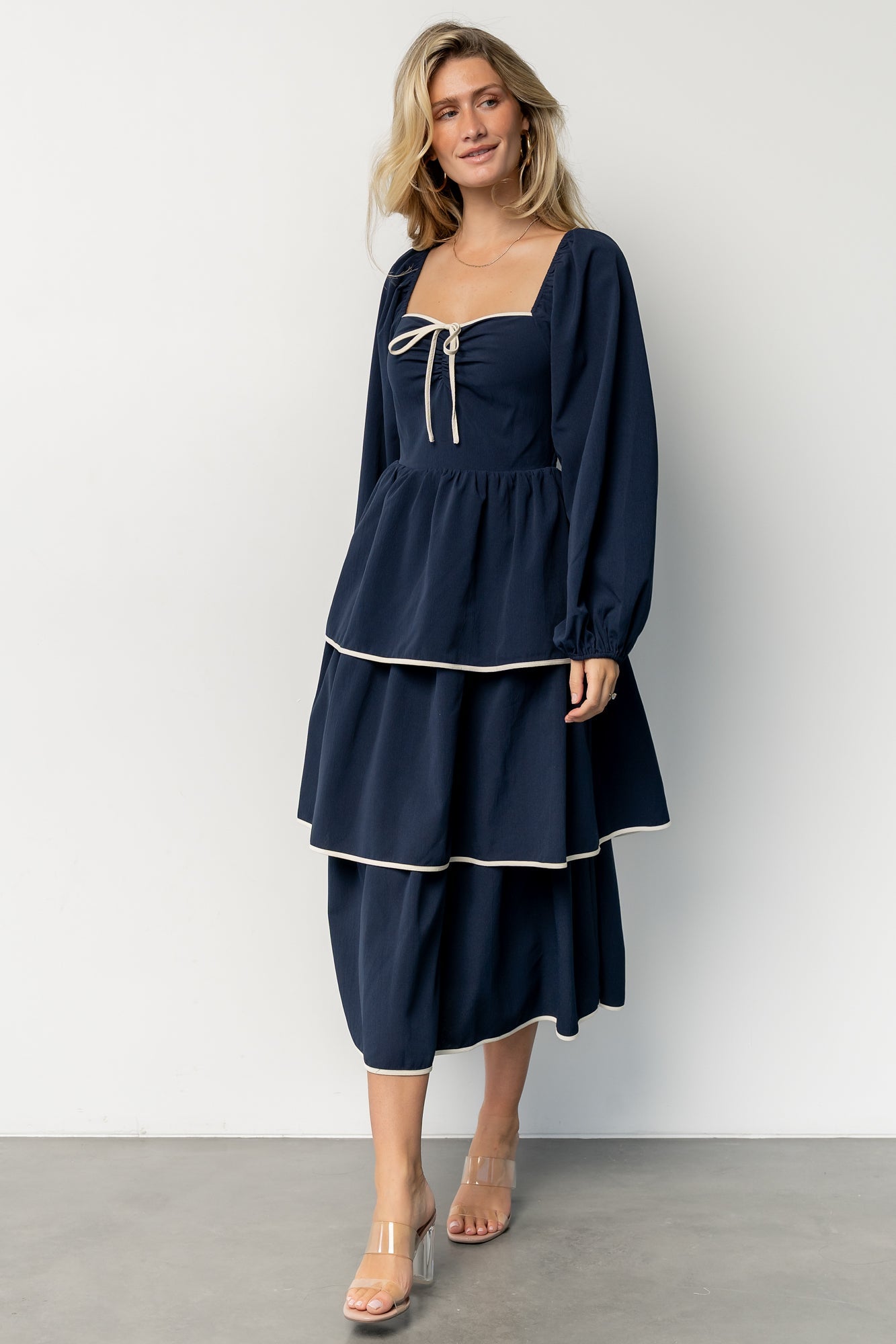 Barcelona Tiered Dress | Navy