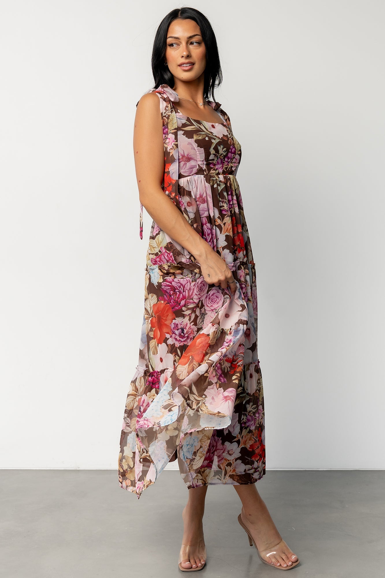 Anita Maxi Dress | Brown Multi Floral