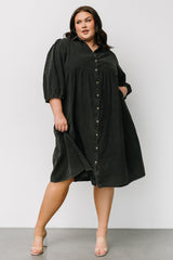 Sari Babydoll Dress | Washed Black