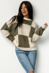 Jayda Sweater | Cream + Olive