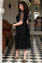 Kendra Embroidered Dress | Black