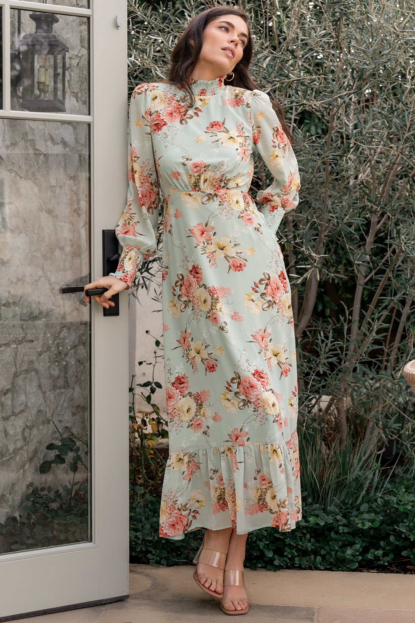 Luciana Maxi Dress | Sage Multi