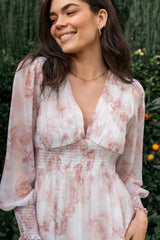 Olivia Maxi Dress | Pink Floral