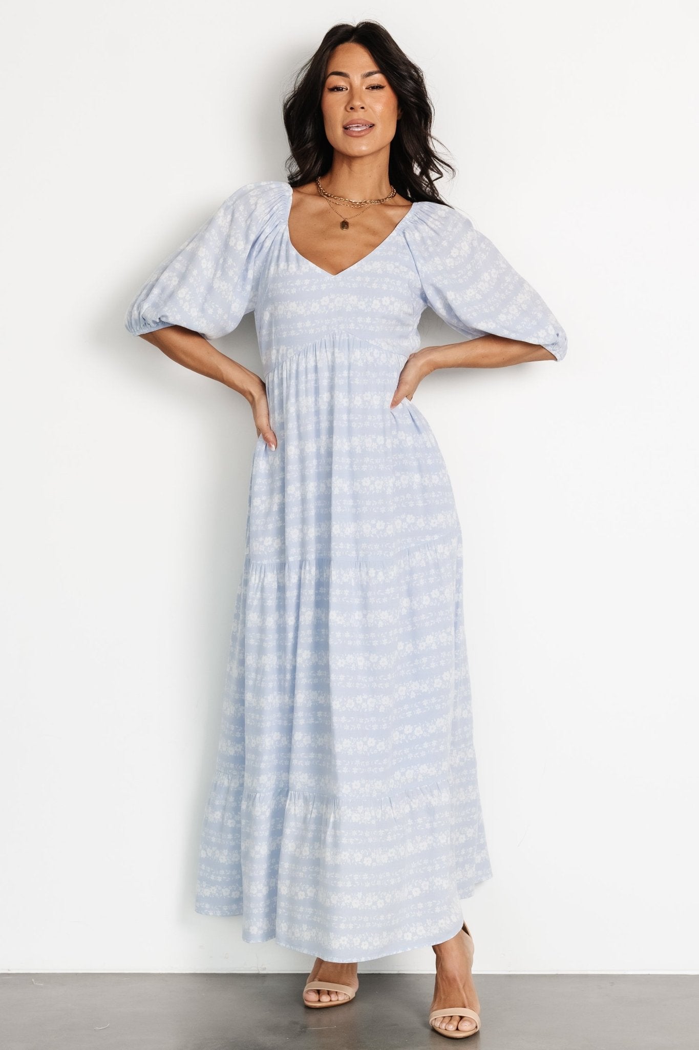 Adalee Dress | Light Blue Floral