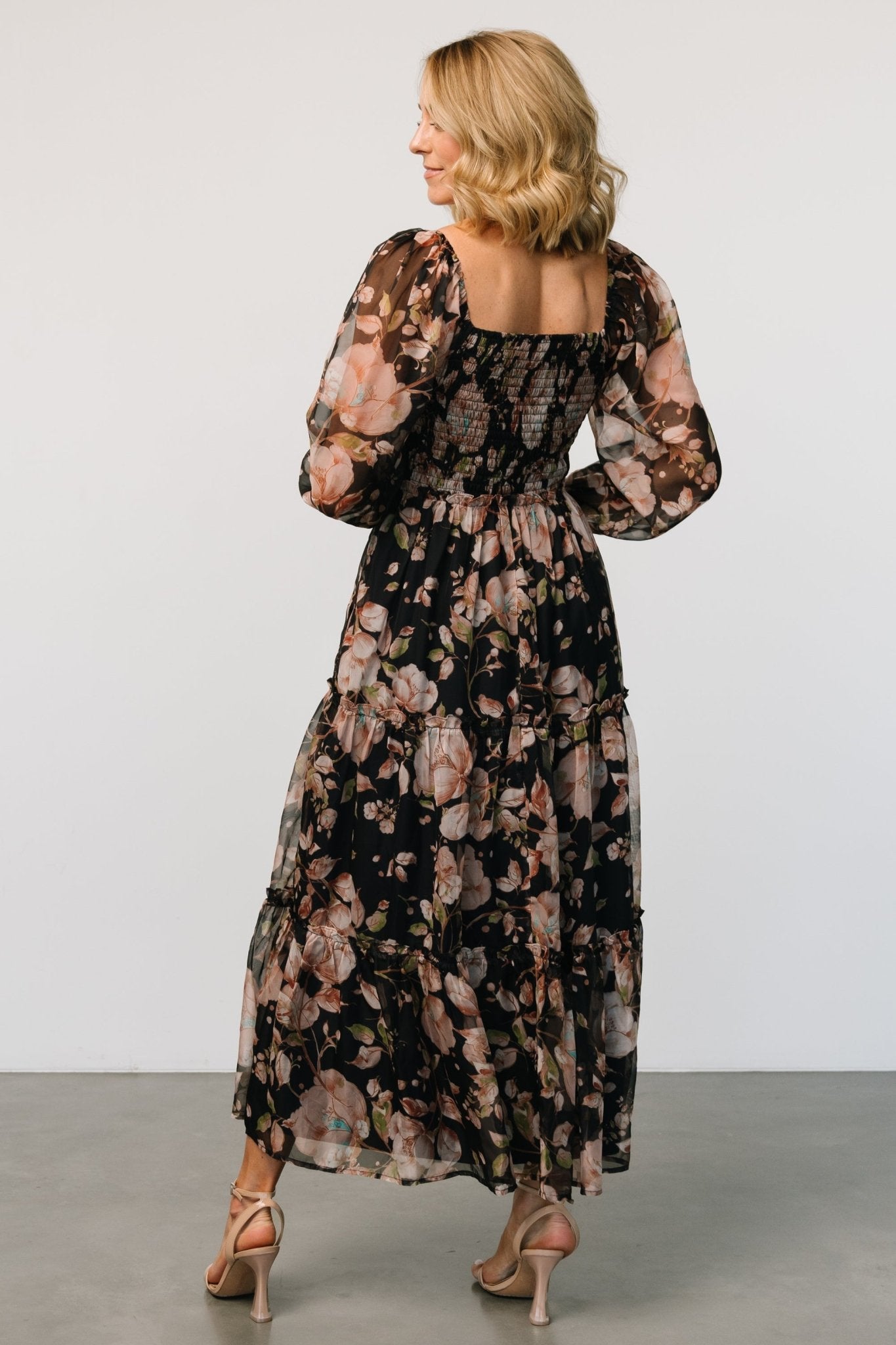Adeline Smocked Maxi Dress | Midnight Floral