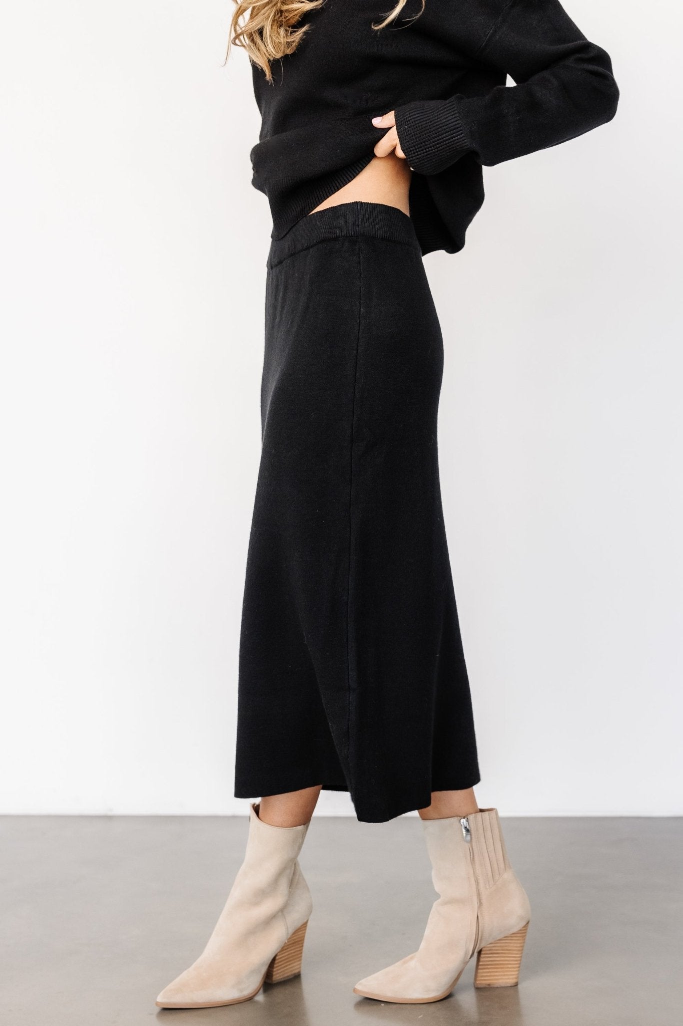 Ali Knit Skirt | Black