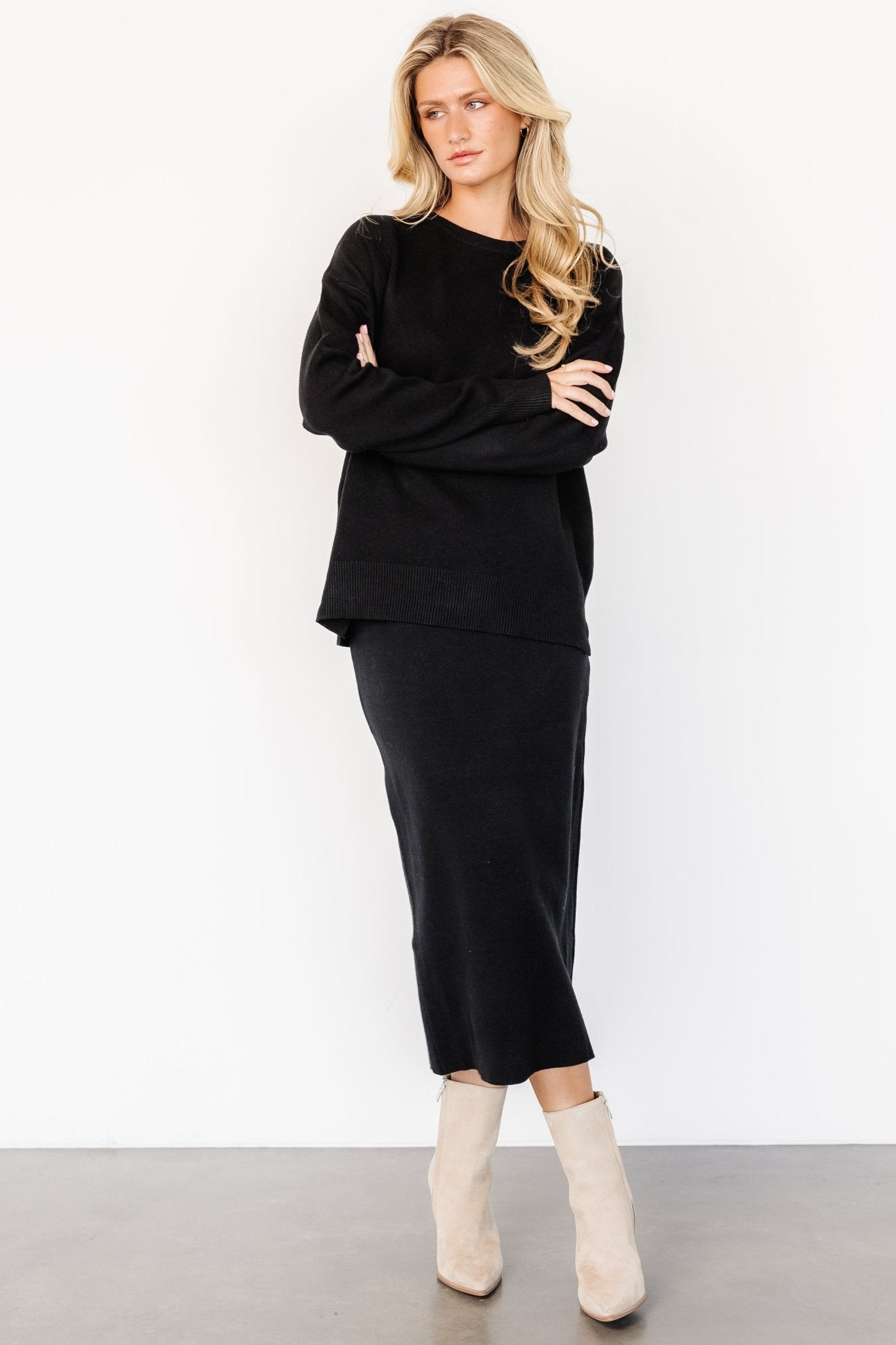 Ali Knit Skirt | Black