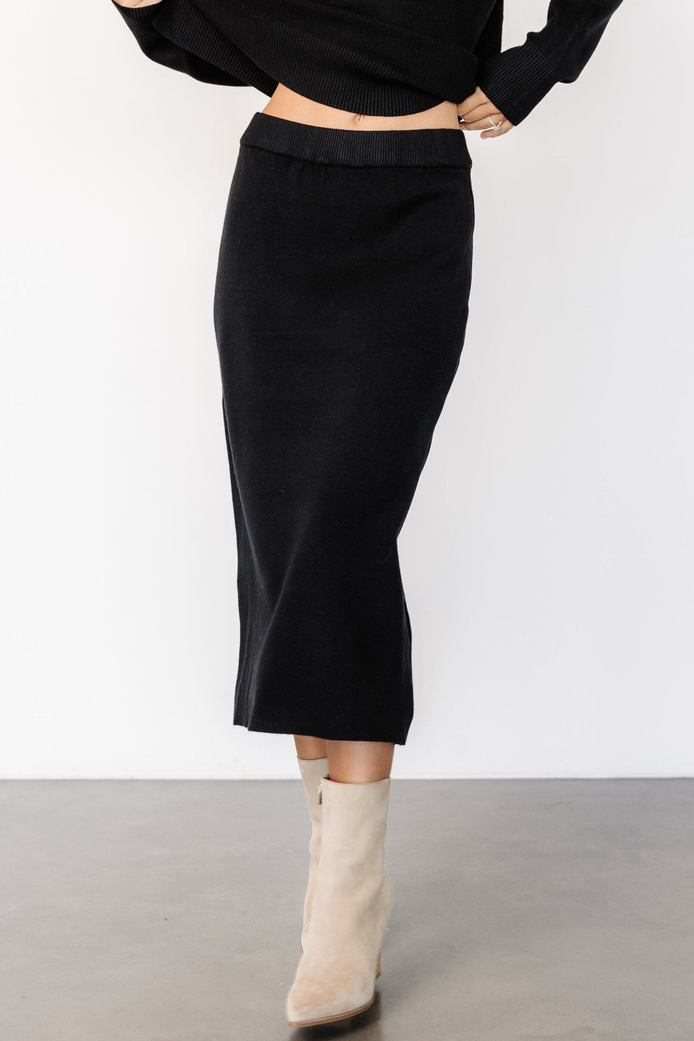 Ali Knit Skirt | Black