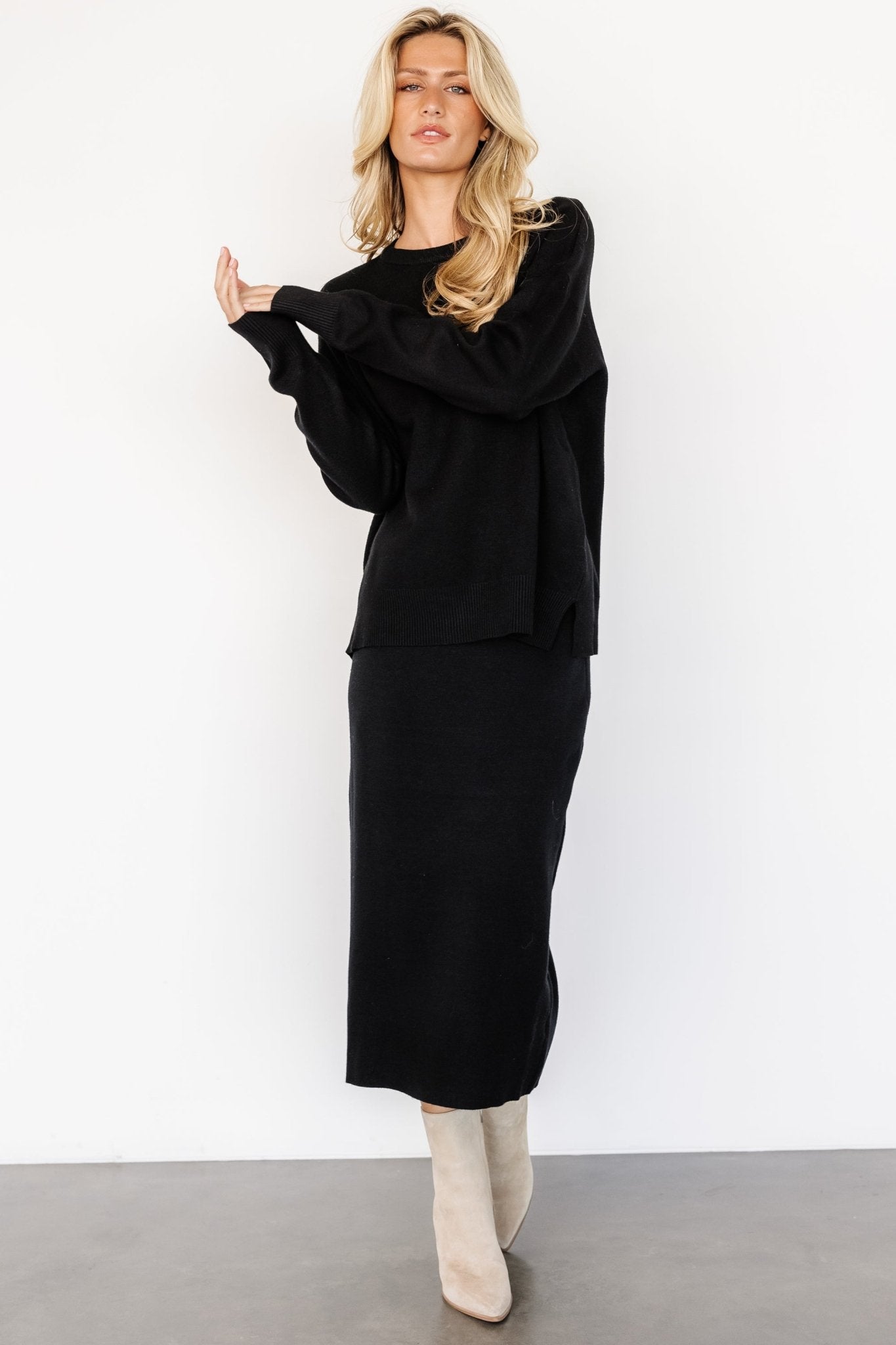 Ali Knit Skirt | Black