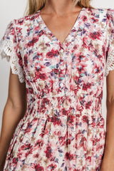 Aliyah Midi Dress | Berry Floral