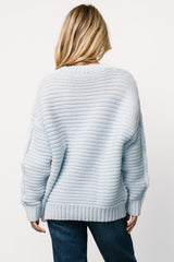 Ames Cable Knit Cardigan | Light Blue
