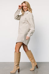 Andres Button Shirt Dress | Light Sage