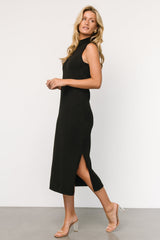 Angelina Mock Neck Tank Dress | Black