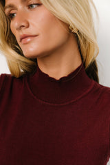 Angelina Mock Neck Tank Dress | Wine