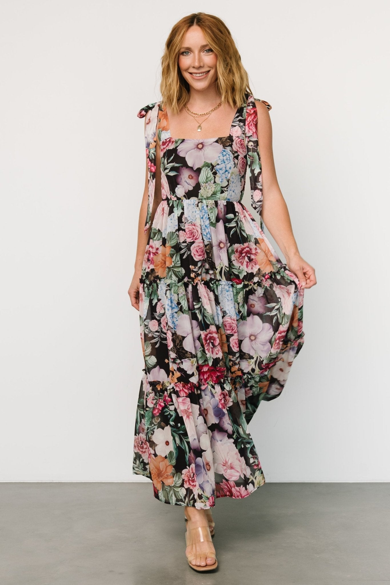 Anita Maxi Dress | Black Multi Floral