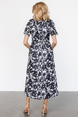 Annise Midi Dress | Black Floral