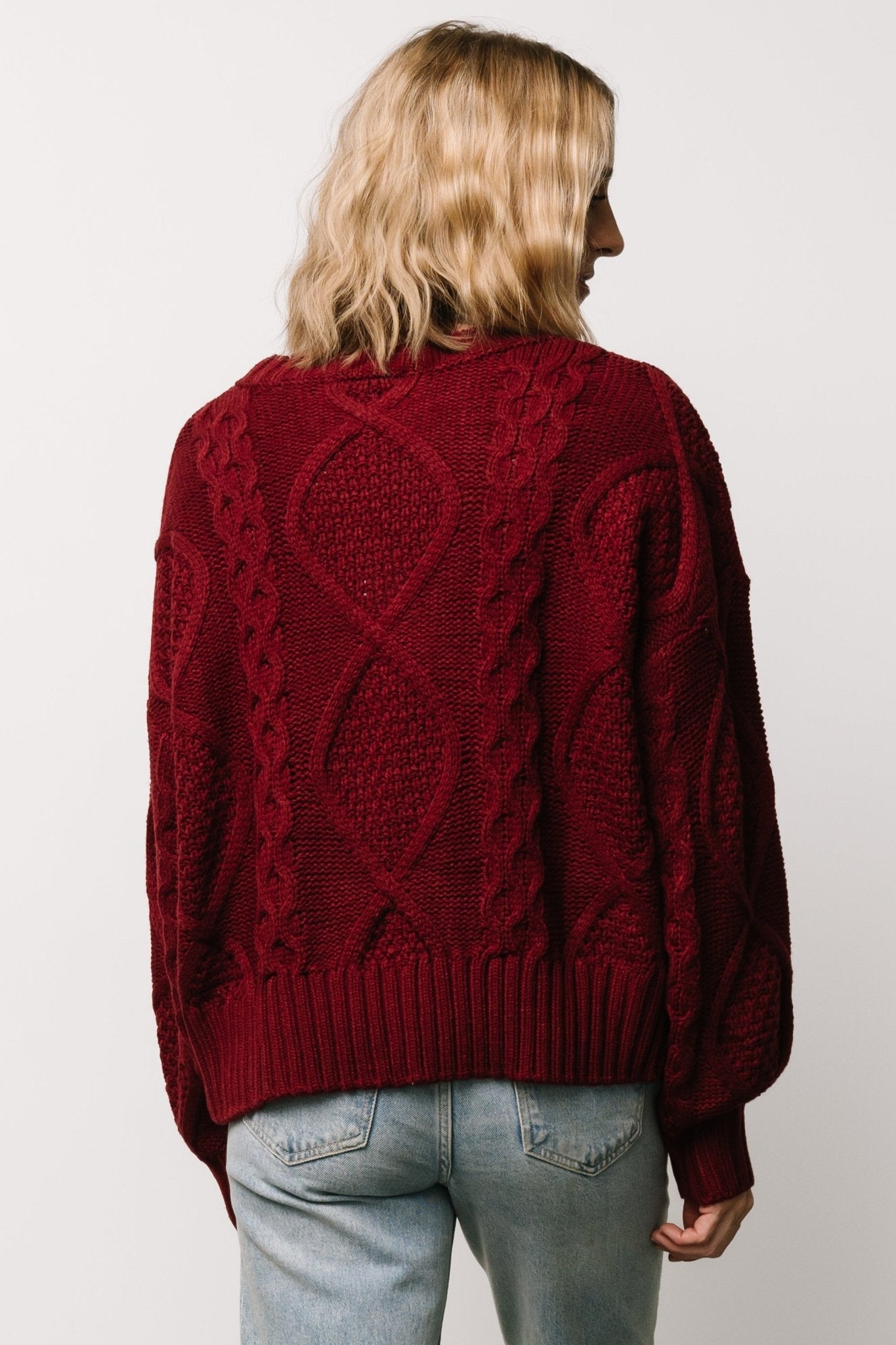 Anthony Knit Sweater | Wine