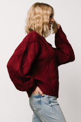 Anthony Knit Sweater | Wine