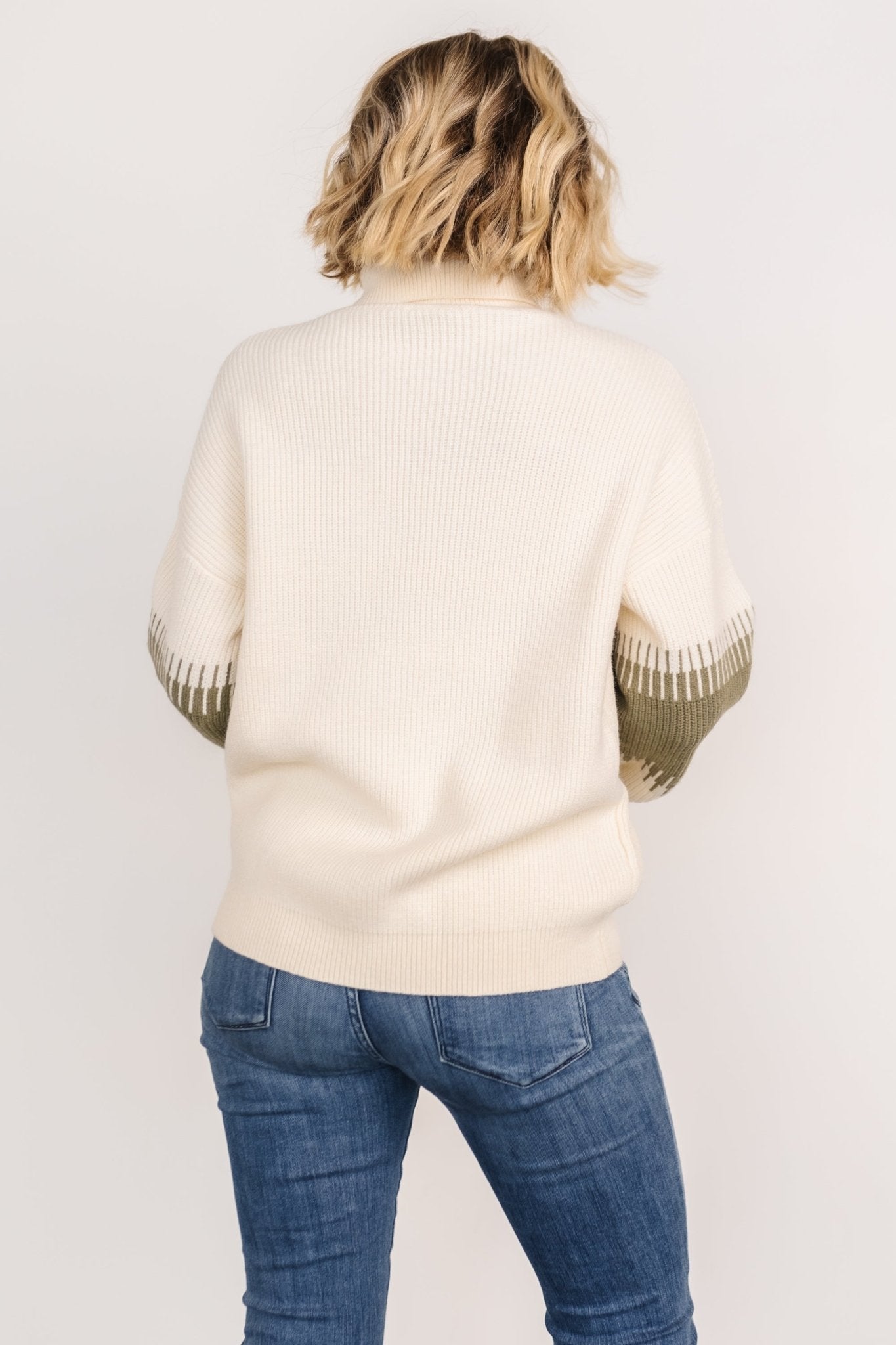 Antonov Turtle Neck Sweater | Sage + Cream