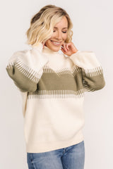 Antonov Turtle Neck Sweater | Sage + Cream