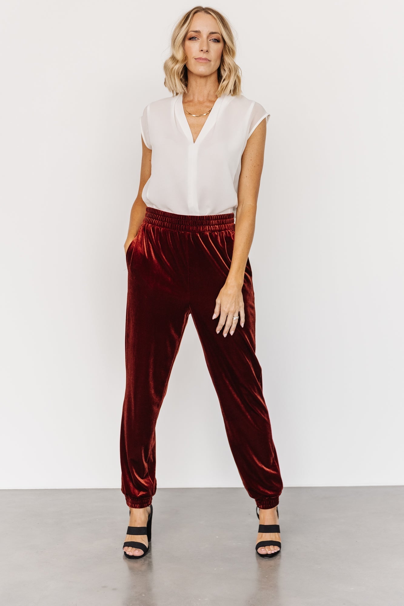Archie Velvet Jogger Pants | Cinnamon