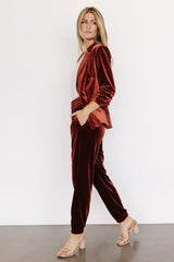 Archie Velvet Jogger Pants | Cinnamon
