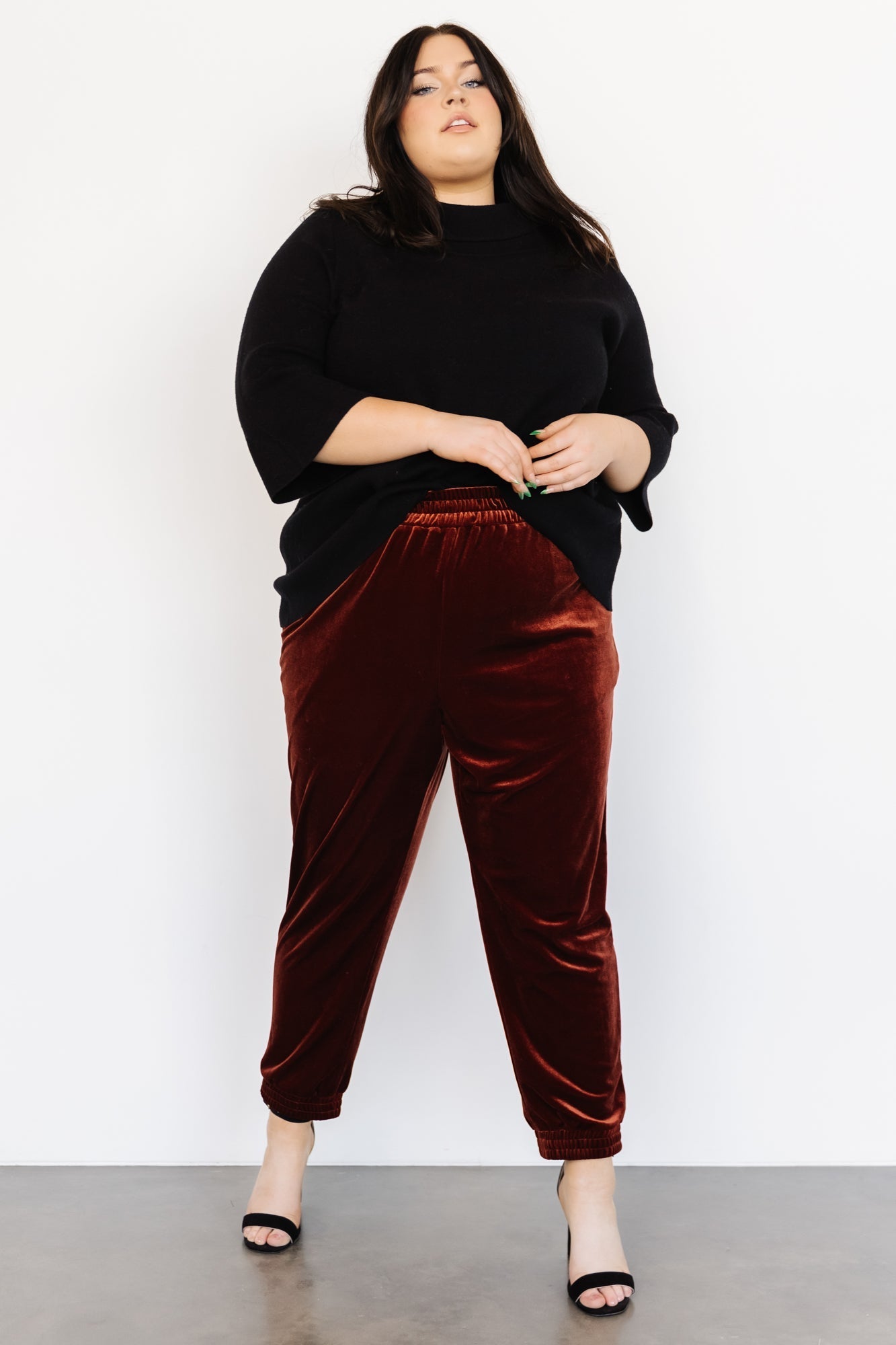 Archie Velvet Jogger Pants | Cinnamon
