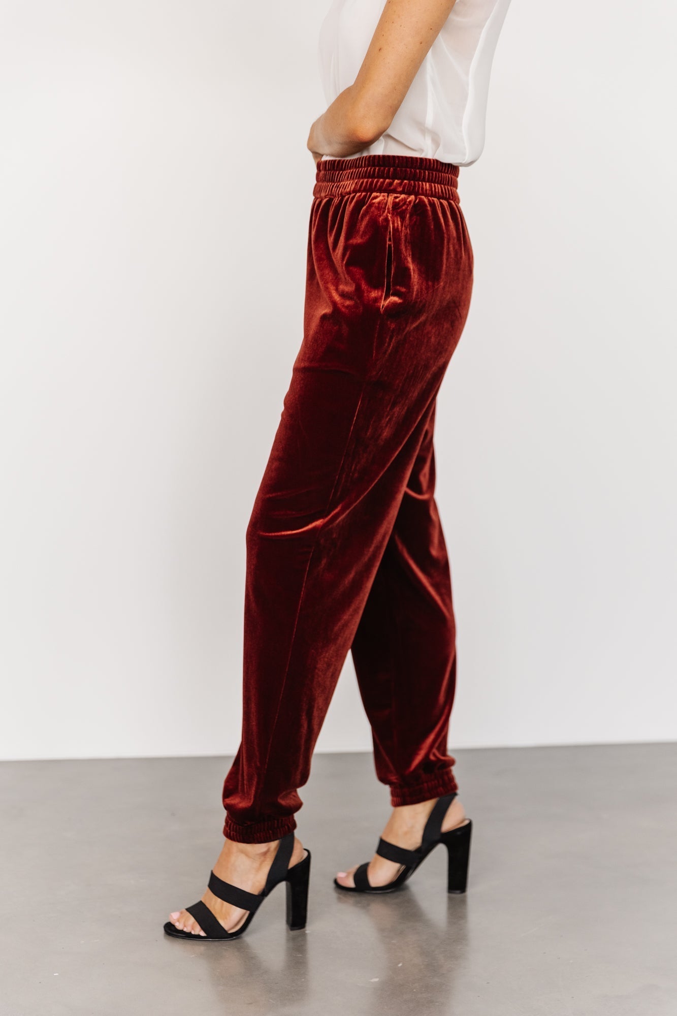 Archie Velvet Jogger Pants | Cinnamon