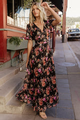 Ardley Maxi Dress | Black Multi Floral