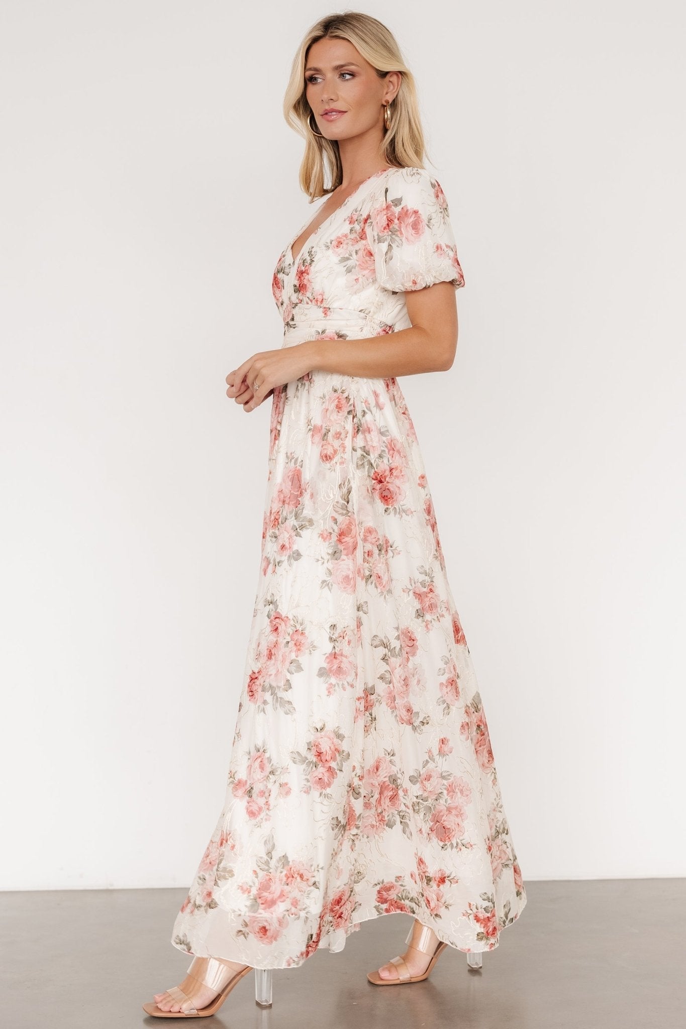Ardley Maxi Dress | Cream + Rose Floral