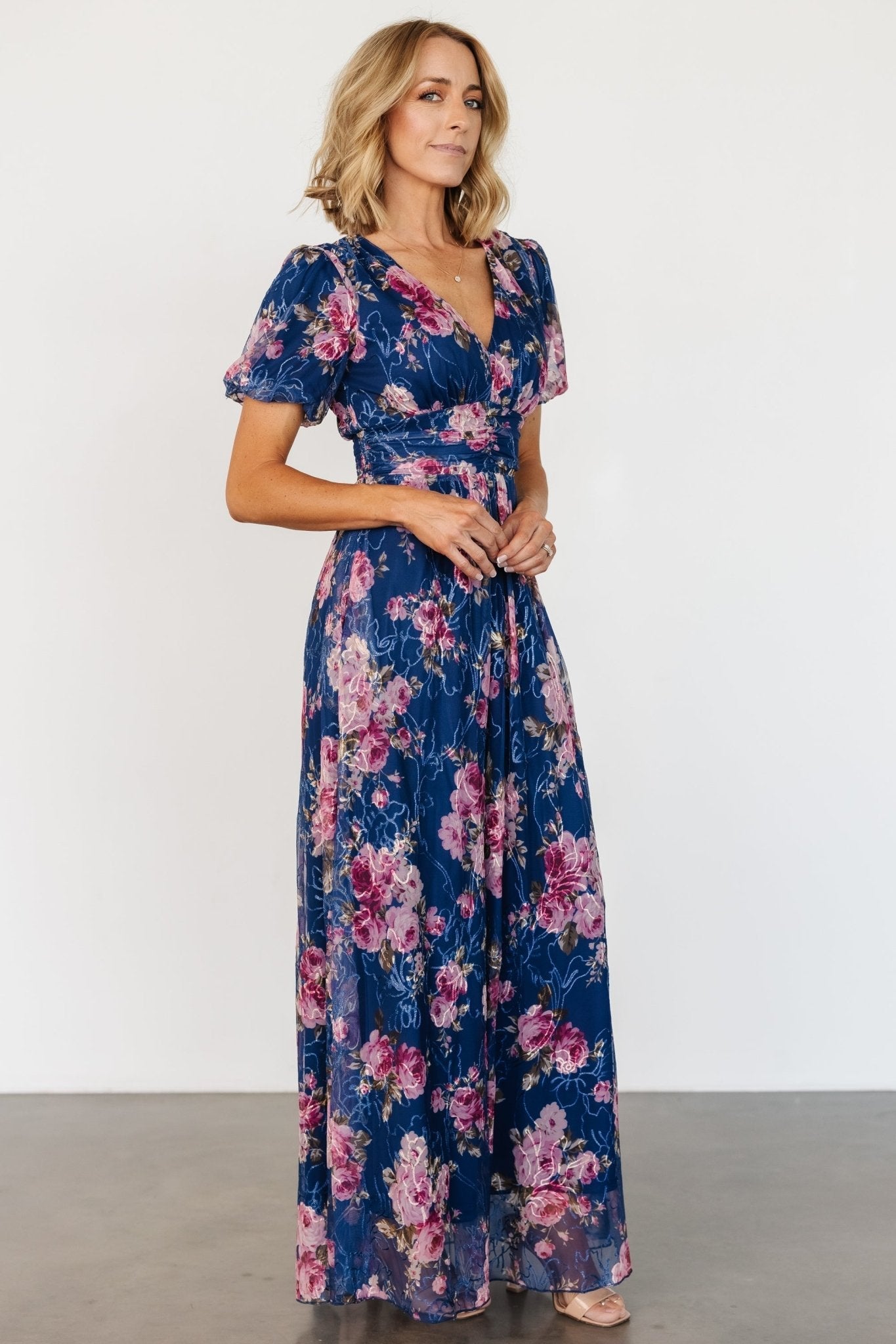 Ardley Maxi Dress | Navy + Pink Floral