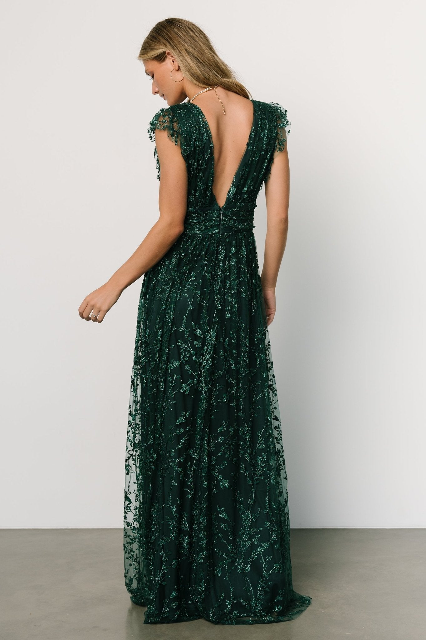 Arlene Shimmer Gown | Emerald
