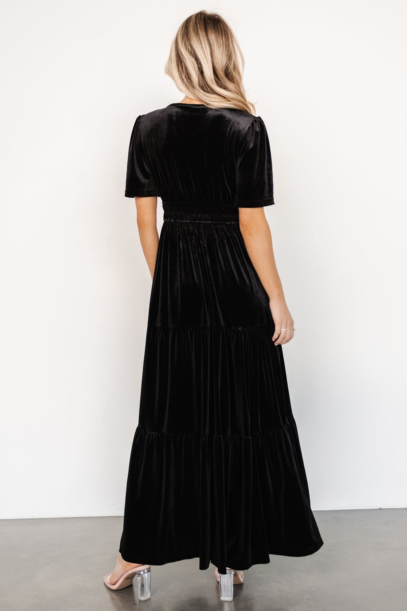 Artemis Velvet Maxi Dress | Black