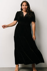 Artemis Velvet Maxi Dress | Black