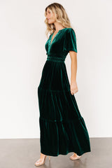 Artemis Velvet Maxi Dress | Emerald