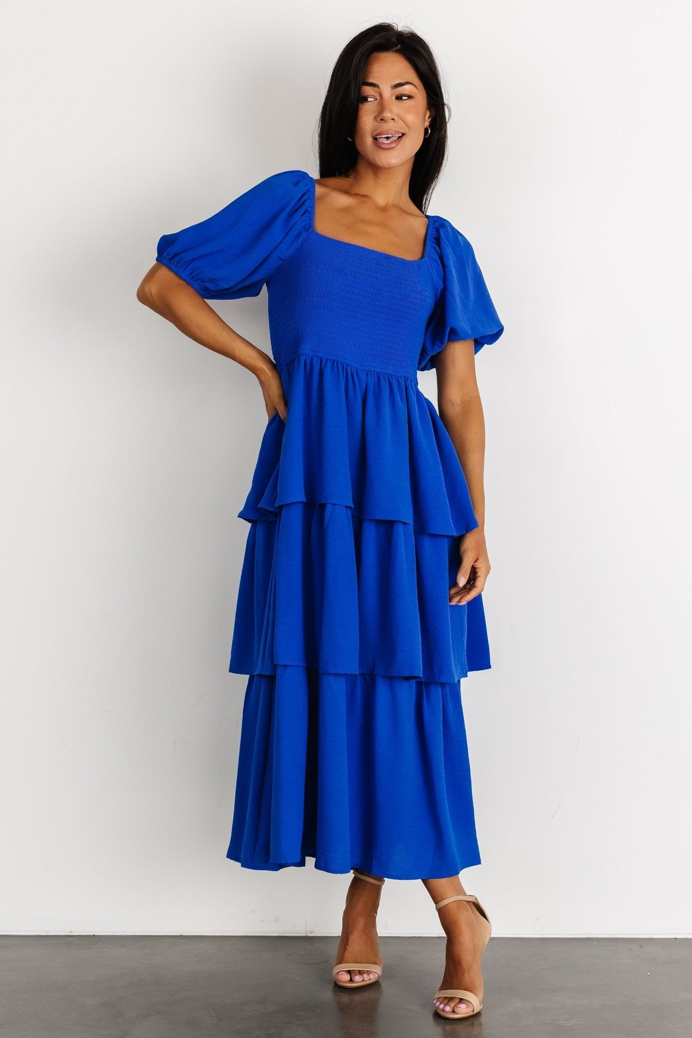 Ashbourne Tiered Dress | Cobalt