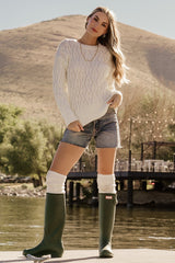 Avoriaz Cable Knit Sweater | Ivory