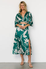 Avryll Front Tie Dress | Green