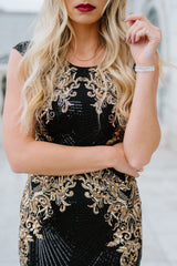 Azura Gown | Black + Gold
