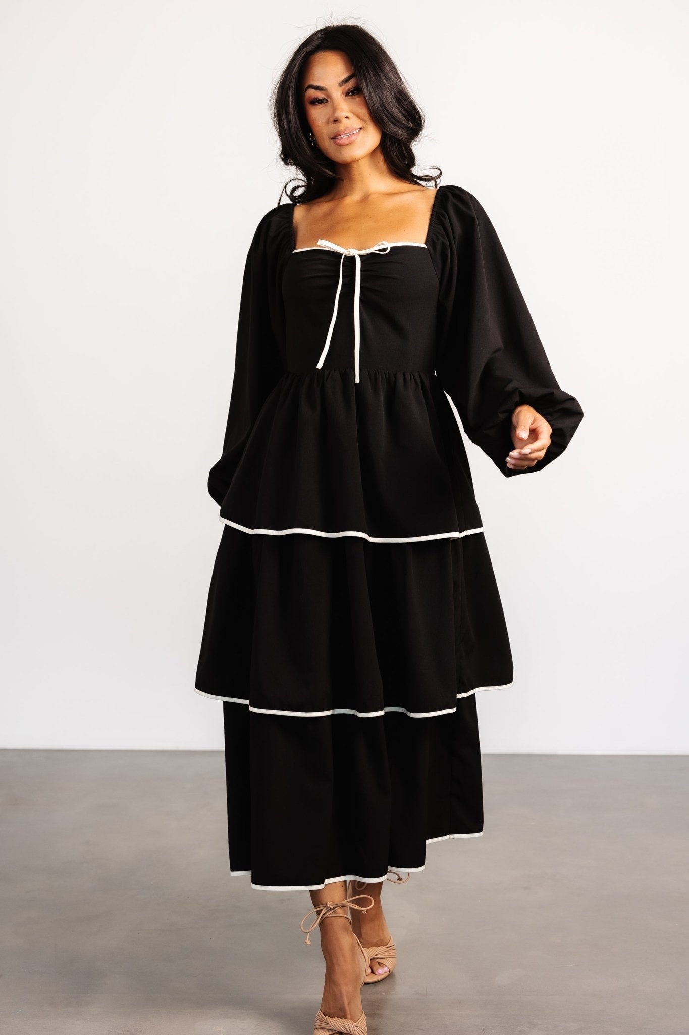 Barcelona Tiered Dress | Black