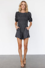 Beaumont Romper | Heather Black