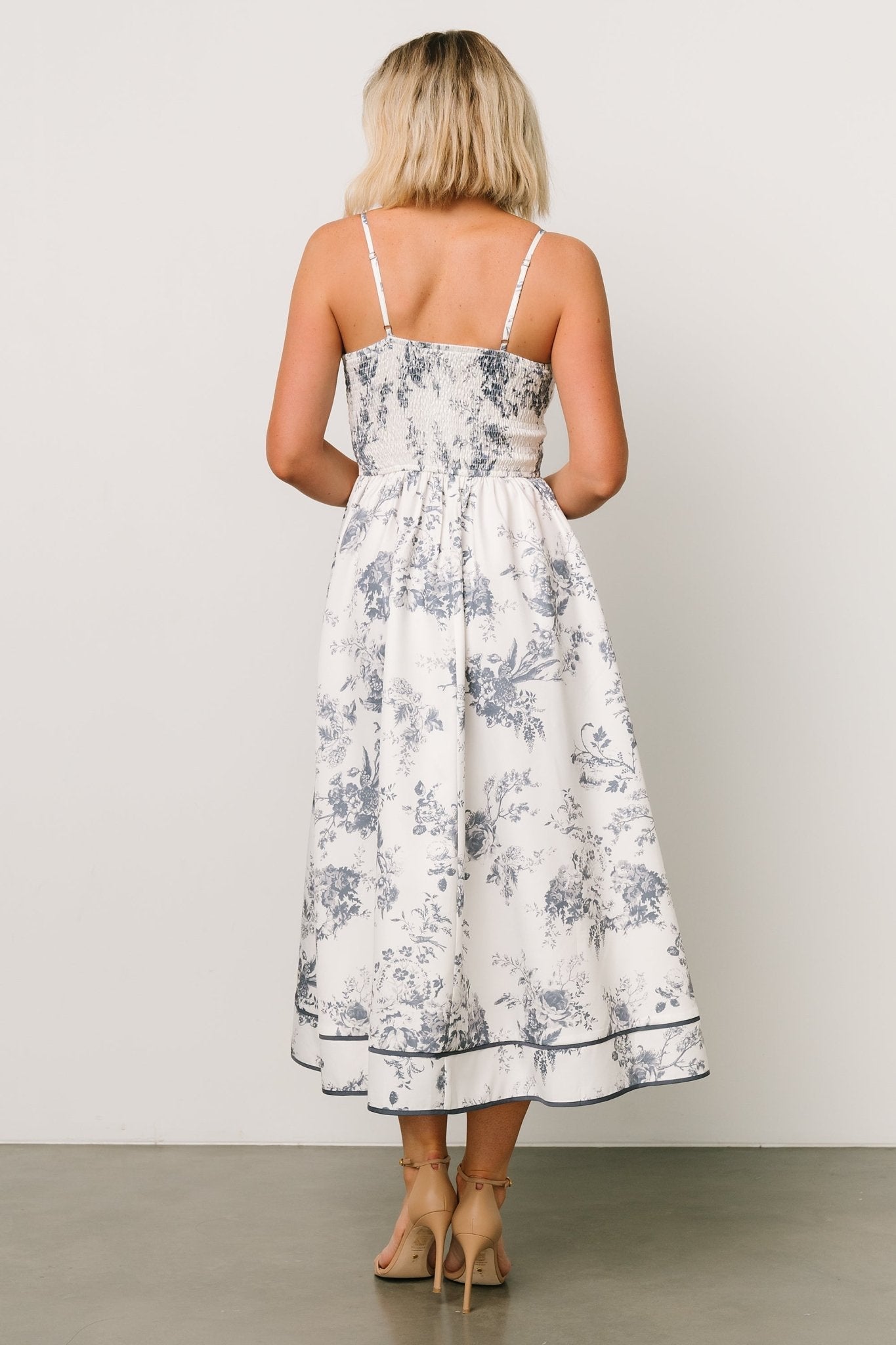 Bellagio Midi Dress | Slate Floral